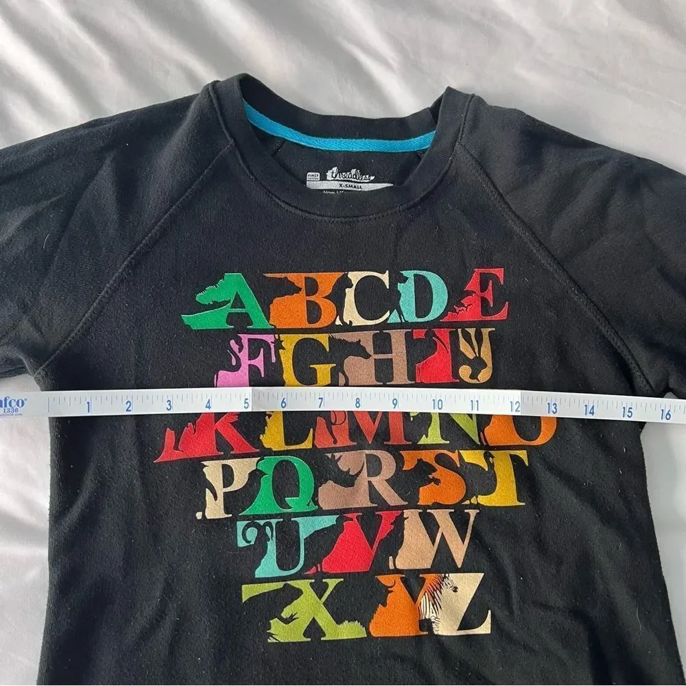 Threadless Alphabet Zoo Animals "Now I Know My XYZ" Sweatshirt - Picture 6 of 11
